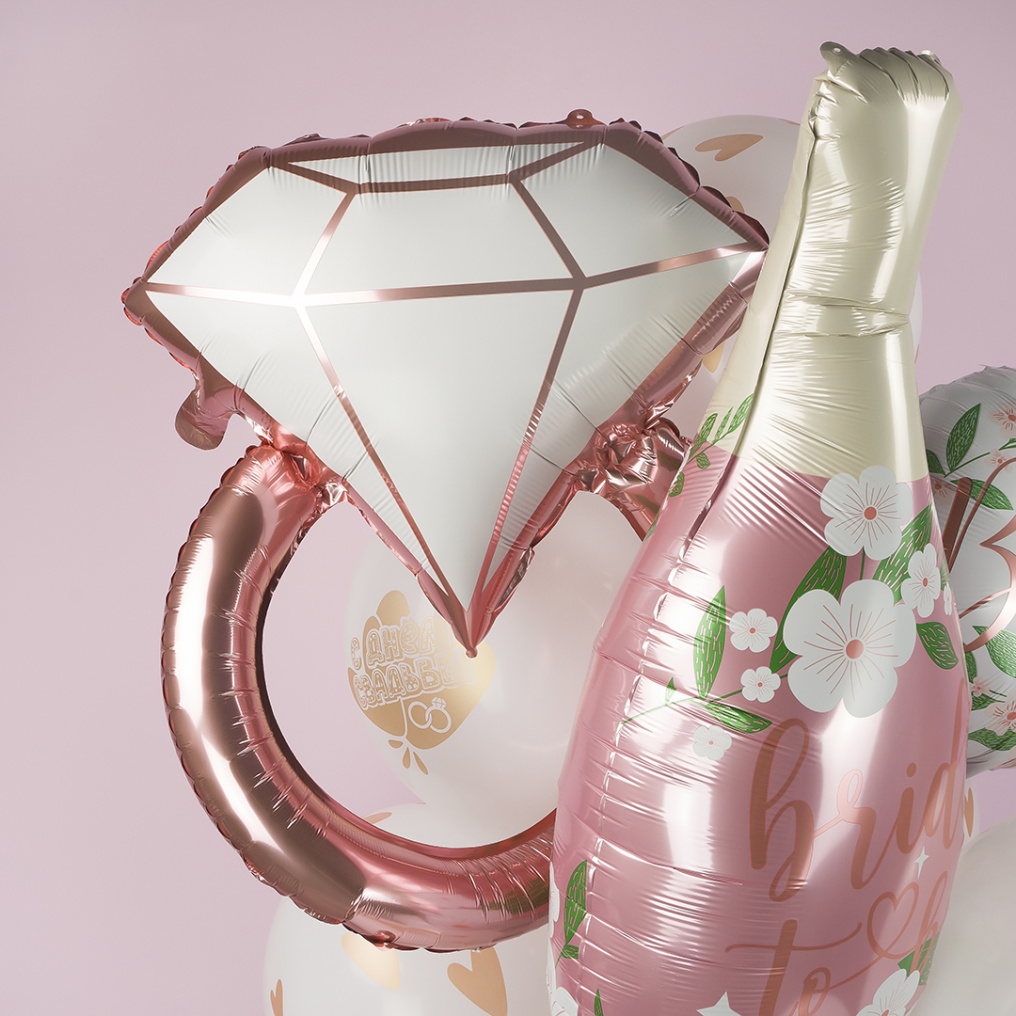 Шар фигура Шампанское (бутылка) для невесты Bride to be FL36"/91см (Китай) 23672