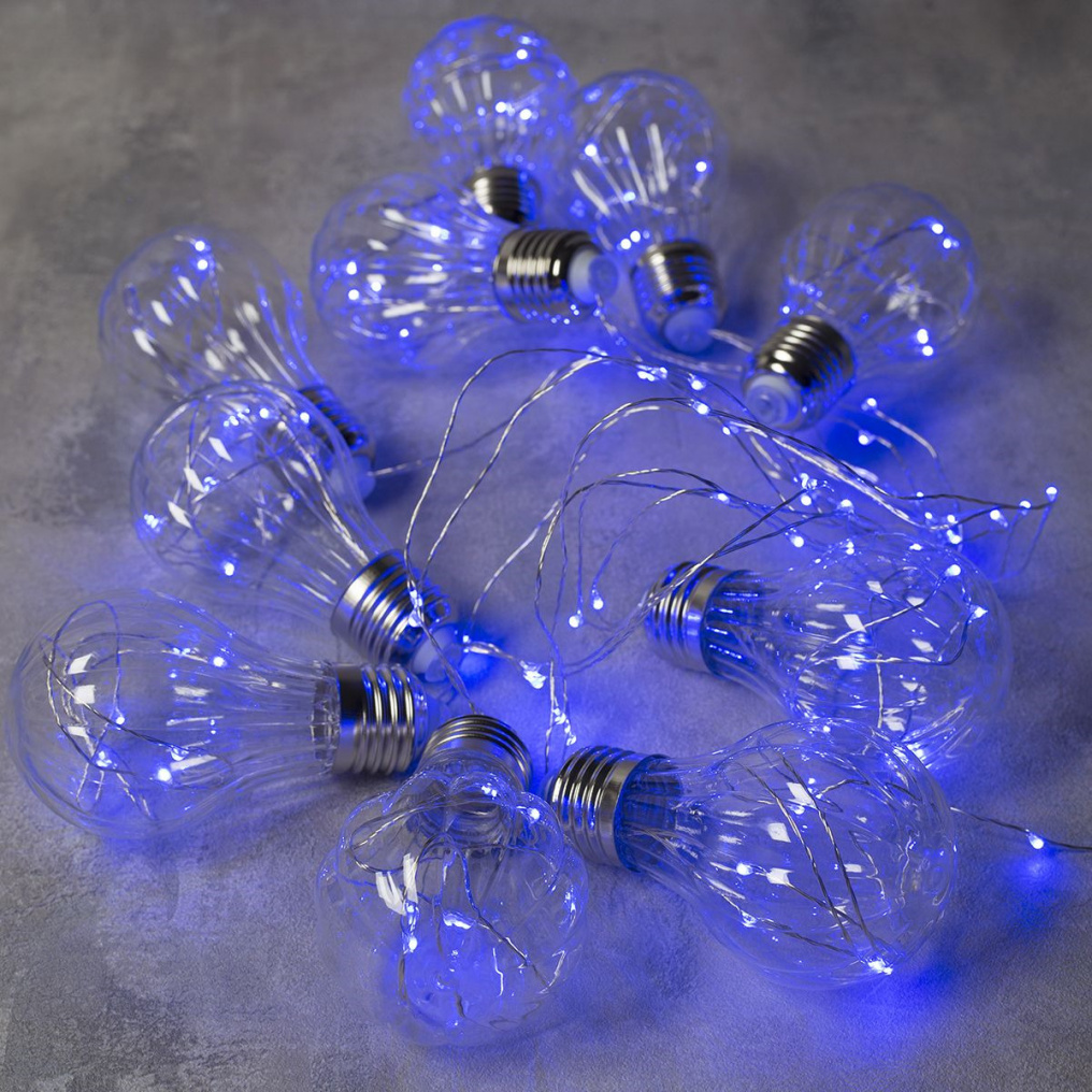ЭГ нить 3,5м Лампа синий 100л LED 3612363