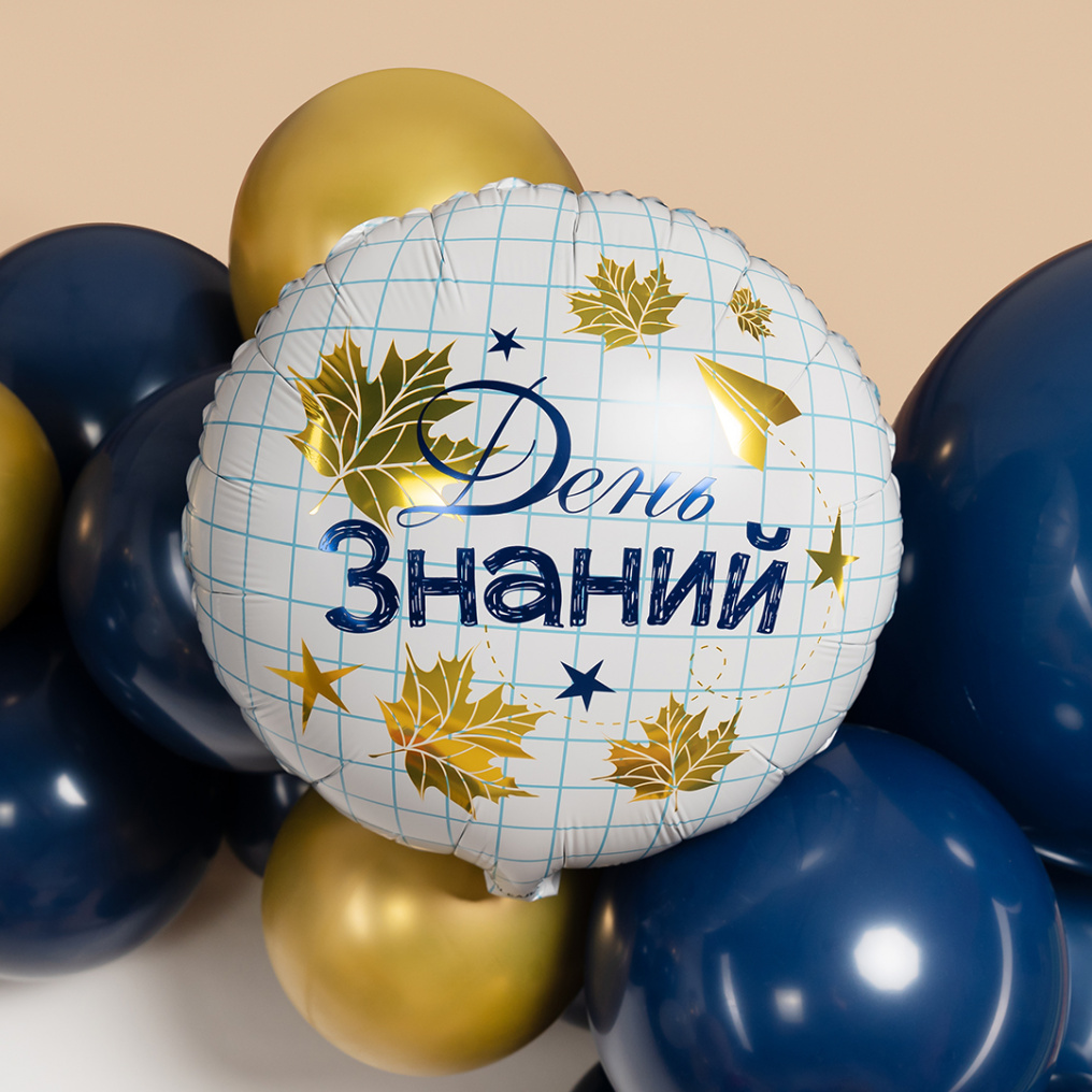 Шар фольга День знаний FL18"/48см круг (Китай) 26224