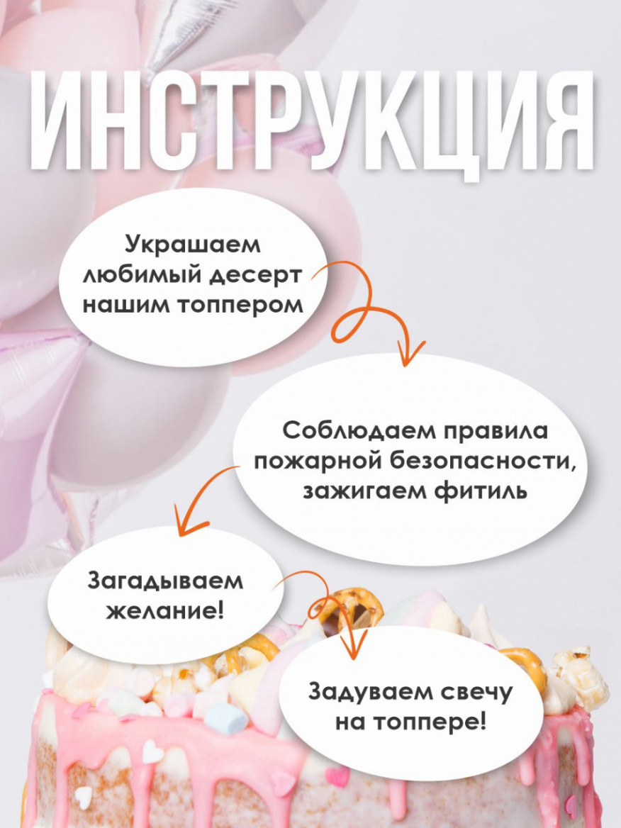 Свеча для торта Топпер супер блеск серебро 0 на шпажке 3516100